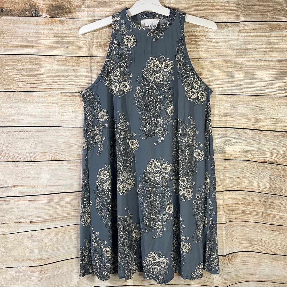 Sadie & Sage floral loose fit sleeveless casual dress women Size Medium - Picture 2 of 9